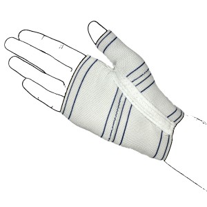 White and Blue Palm hand Wrist Support