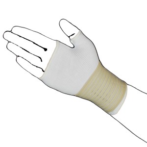 White palm hand with beige strap