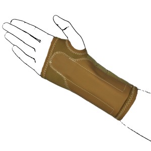 Elastic Beige Wrist Brace Support
