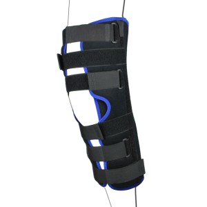 Black Tri Panel Knee Splint Leg Brace